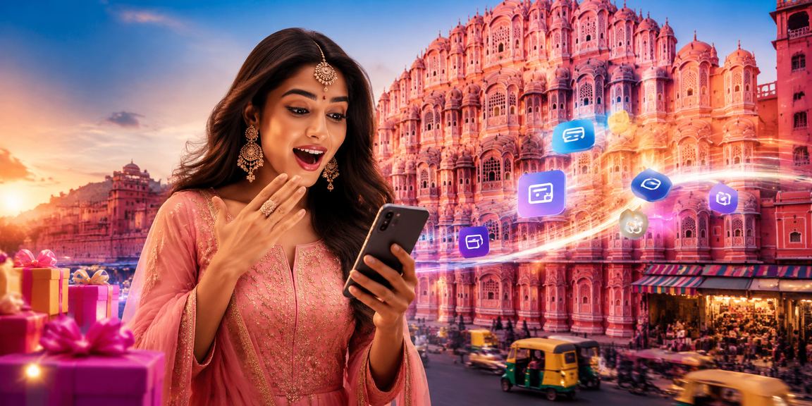 Lottery player checking results and payment options from Jaipur