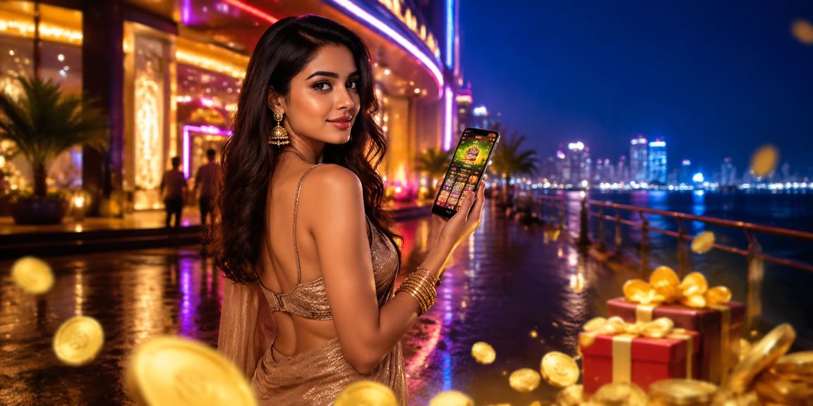 Neon-lit casino app usage in Mumbai